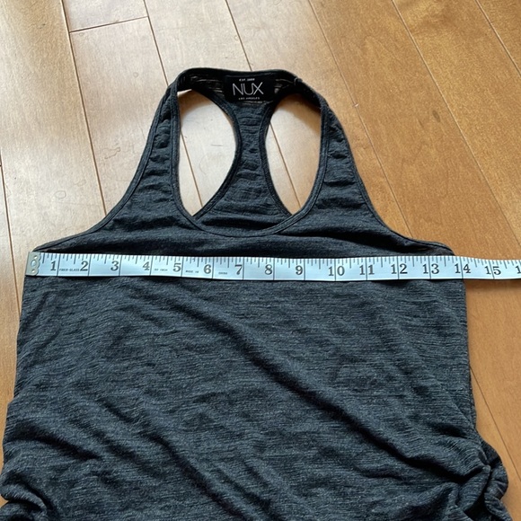 NUX Ruched Dark Gray Tank Top in XS - Picture 2 of 5